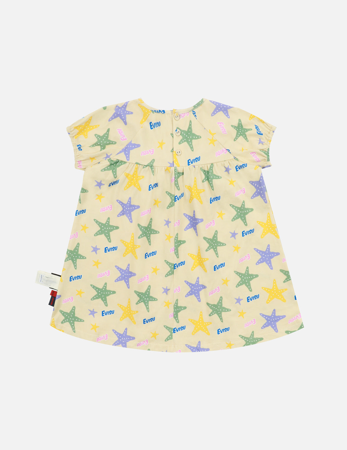 Allover Logo and Starfish Print Regular Fit Dress
