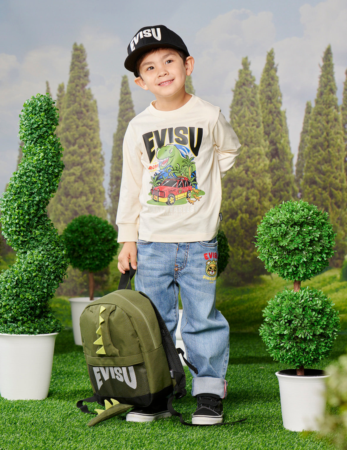 3D Spikes and Tail Dinosaur Backpack EVISU