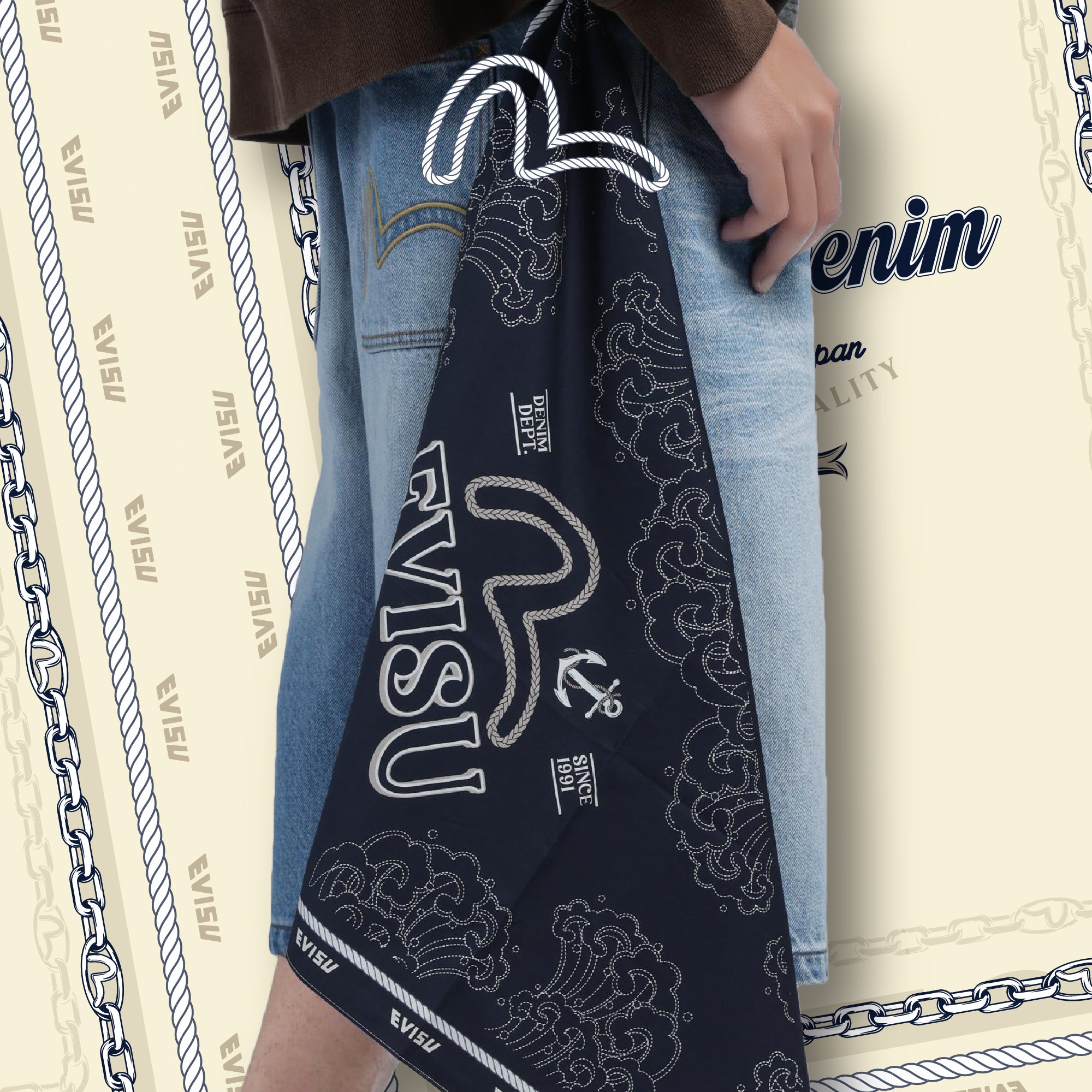 Duo Color Pattern Scarf